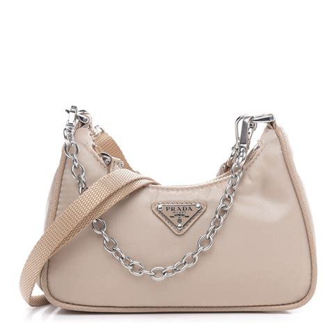 prada beige|prada tessuto shoulder bag.